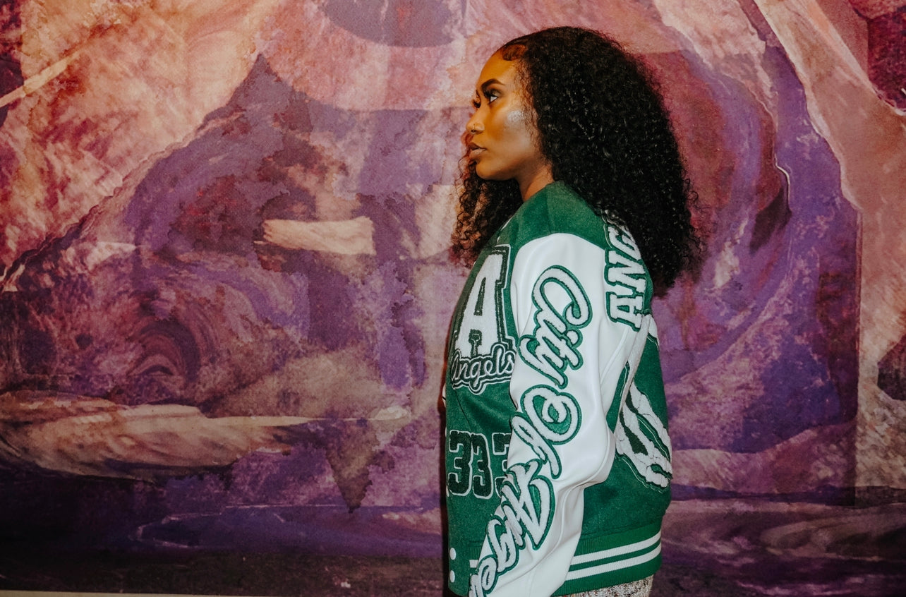 “WITH LOVE” VARSITY JACKET
