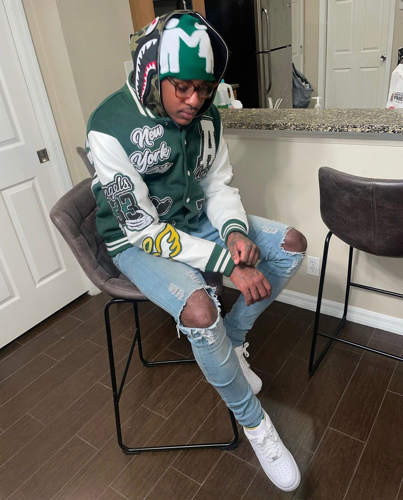 “WITH LOVE” VARSITY JACKET