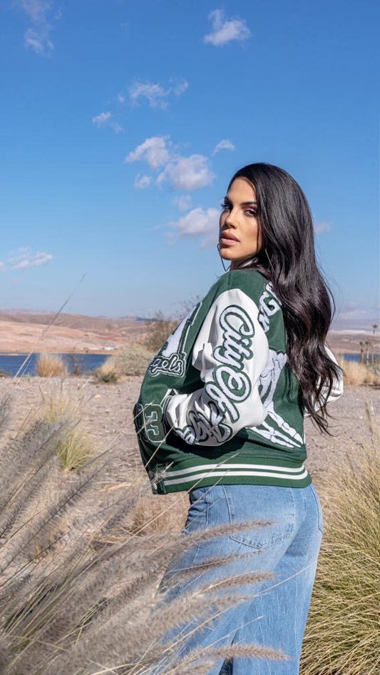 “WITH LOVE” VARSITY JACKET